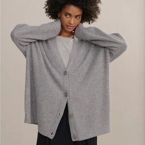 Jenni Kayne Cashmere Cocoon Cardigan Heather Grey XXS